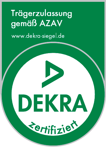 Siegel Dekra zertifiziert - Trägerzulassung gemäß AZAV